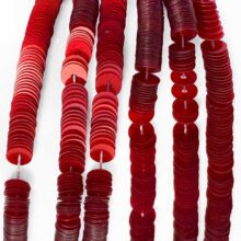 langlois martin perliane satin transparent couture tambour aari sequins paillettes cuvettes red 4611