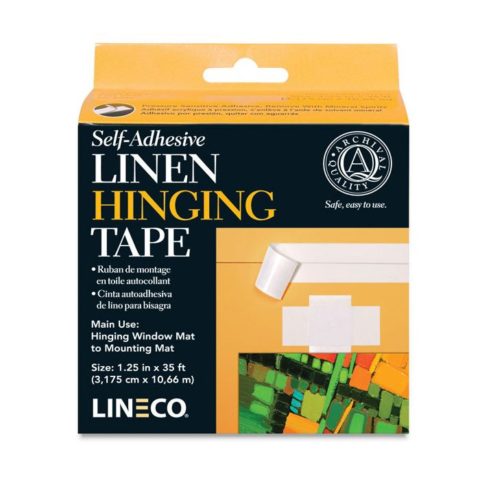 lineco linen self adhesive hinging tape