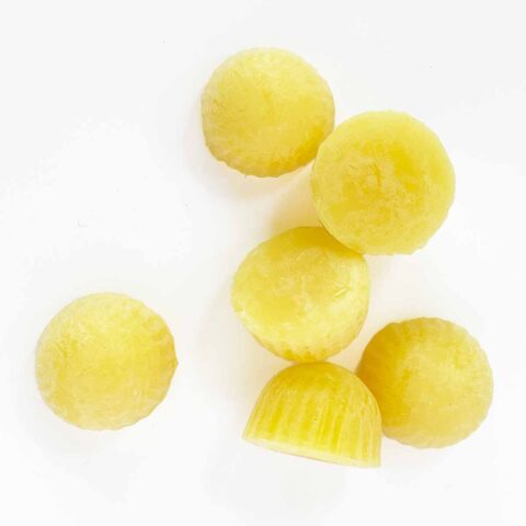 natural beeswax shaped like bonbons