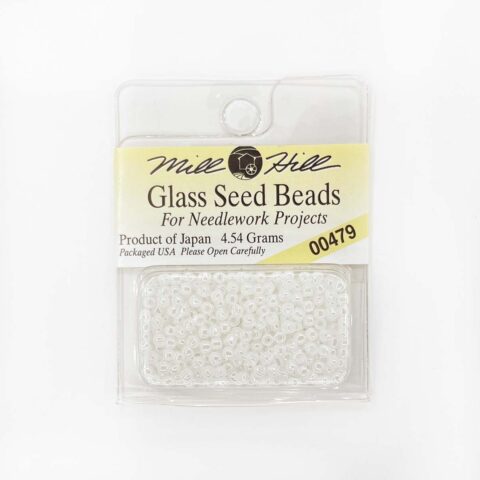 mill hill 11 0 glass seed beads for cross stitch needlework 00479 white