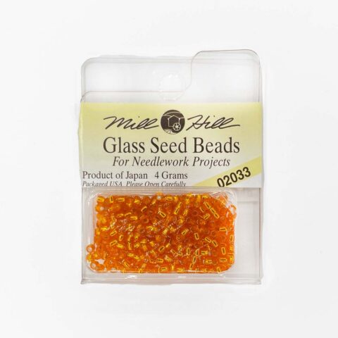 mill hill 11 0 glass seed beads for cross stitch needlework 02033 brilliant orange