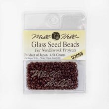 mill hill 11 0 glass seed beads for cross stitch needlework 2068 crayon brown