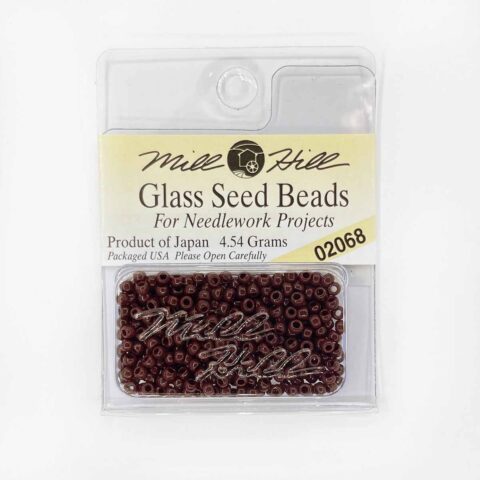 mill hill 11 0 glass seed beads for cross stitch needlework 2068 crayon brown