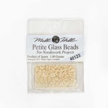 mill hill 15 0 petite glass seed beads for cross stitch needlework 40123 cream