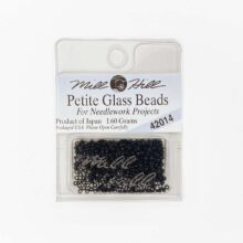 mill hill 15 0 petite glass seed beads for cross stitch needlework 42014 black