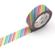 mt washi tape japanese paper rainbow stripe