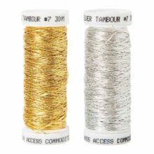 non tarnish tambour real metal embroidery thread size 7 access commodities gold and silver