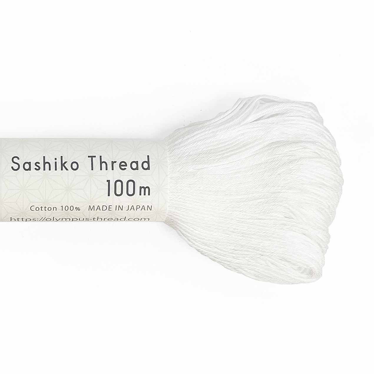 olympus cotton sashiko thread 100m white 101