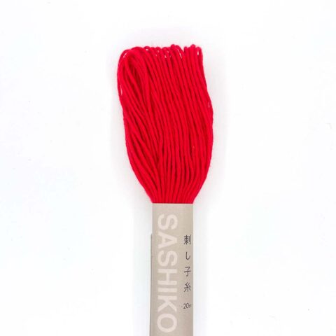 olympus sashiko thread cotton 15 red
