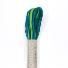 olympus sashiko thread cotton 77 variegated blue green