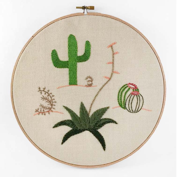 plant cactus contemporary sfsnad embroidery