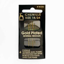 pony 22 carat gold plated chenille hand embroidery needlepoint needles size 18 24 06206