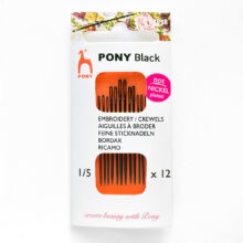 pony black eye crewels nickel free hand embroidery needles sizes 1 5