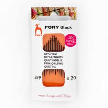 pony black eye nickel free betweens hand quilting sewing needles size 3 9 3843