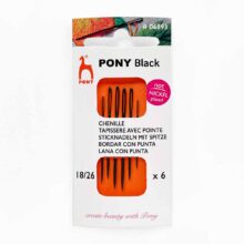 pony black eye nickel free hypoallergenic chenille hand sewing embroidery needles size 18 26 06893