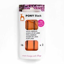 pony black eye wool yarn tapestry chenille hand needles size 16 16821