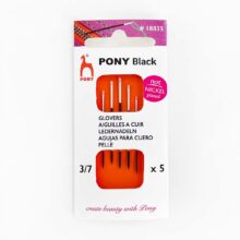 pony black glovers nickel free hand sewing repair leather needles