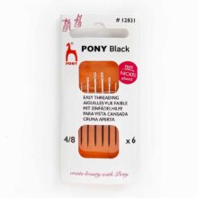 pony black white eye nickel free hypoallergenic easy threading hand sewing needles size 4 8 12831