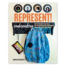 represent embroidery book cover
