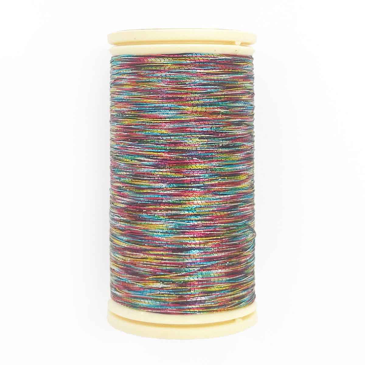 sajou fil a gant au chinois metallic sewing tambour thread 205 tutti frutti rainbow