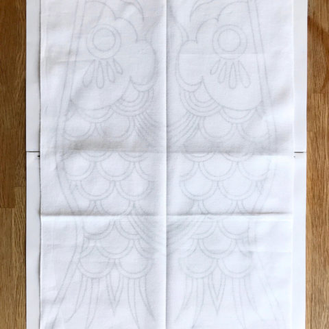 sashiko koinobori carp streamer by sashiko.lab embroidery pattern prepared for tracing