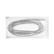 silver bright check purl size 6 real metal thread