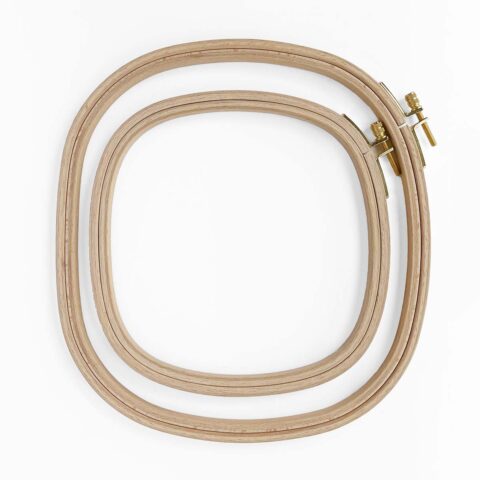 square rectangle polished beech wood embroidery hoops