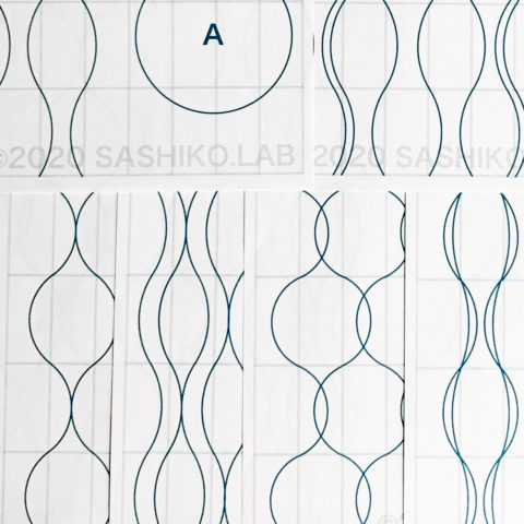 tatewaku sashiko pattern pieces by sashiko.lab