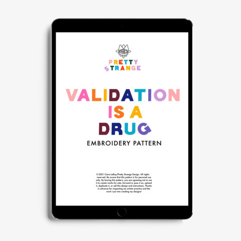 validation is a drug embroidery pattern pretty strange design tablet