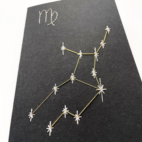 virgo astrology zodiac constellation and symbol embroidered notebook