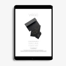 virgo zodiac paper embroidery pattern by mayuka fiber art