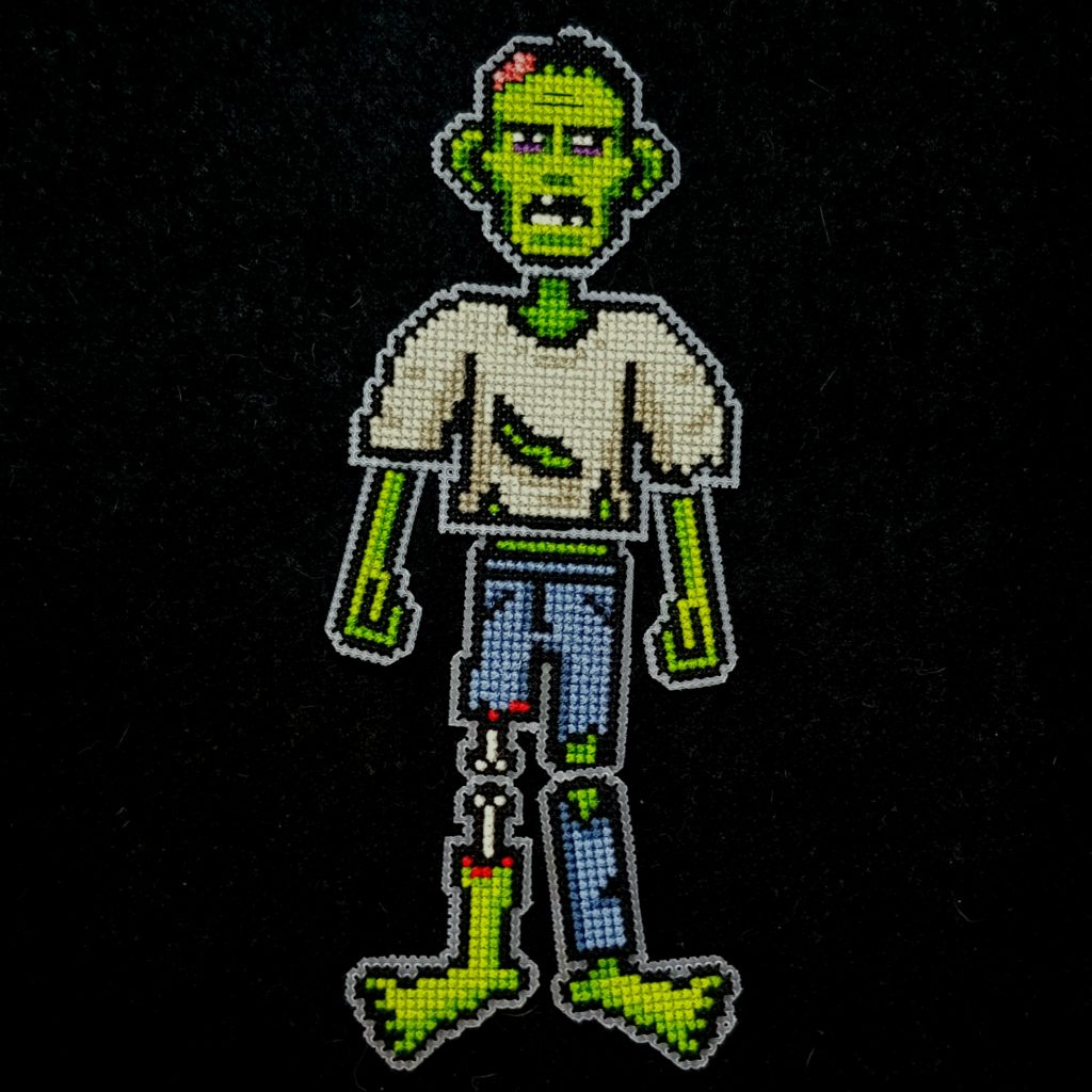 Zombie Pattern Stitch Zombie! cross-stitch pattern PDF by BaaMeow - Maydel Craft